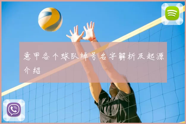 意甲各个球队绰号名字解析及起源介绍