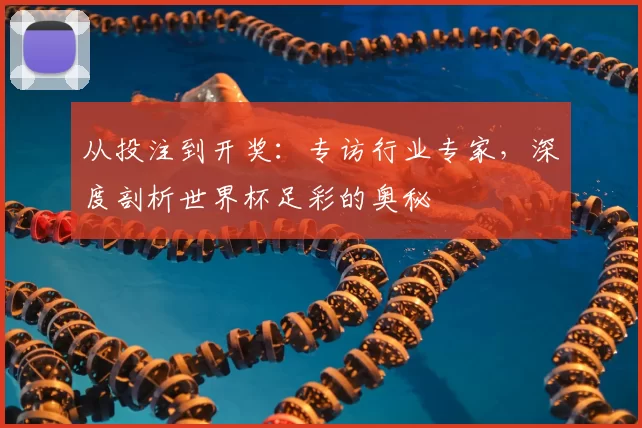 从投注到开奖:专访行业专家,深度剖析世界杯足彩的奥秘